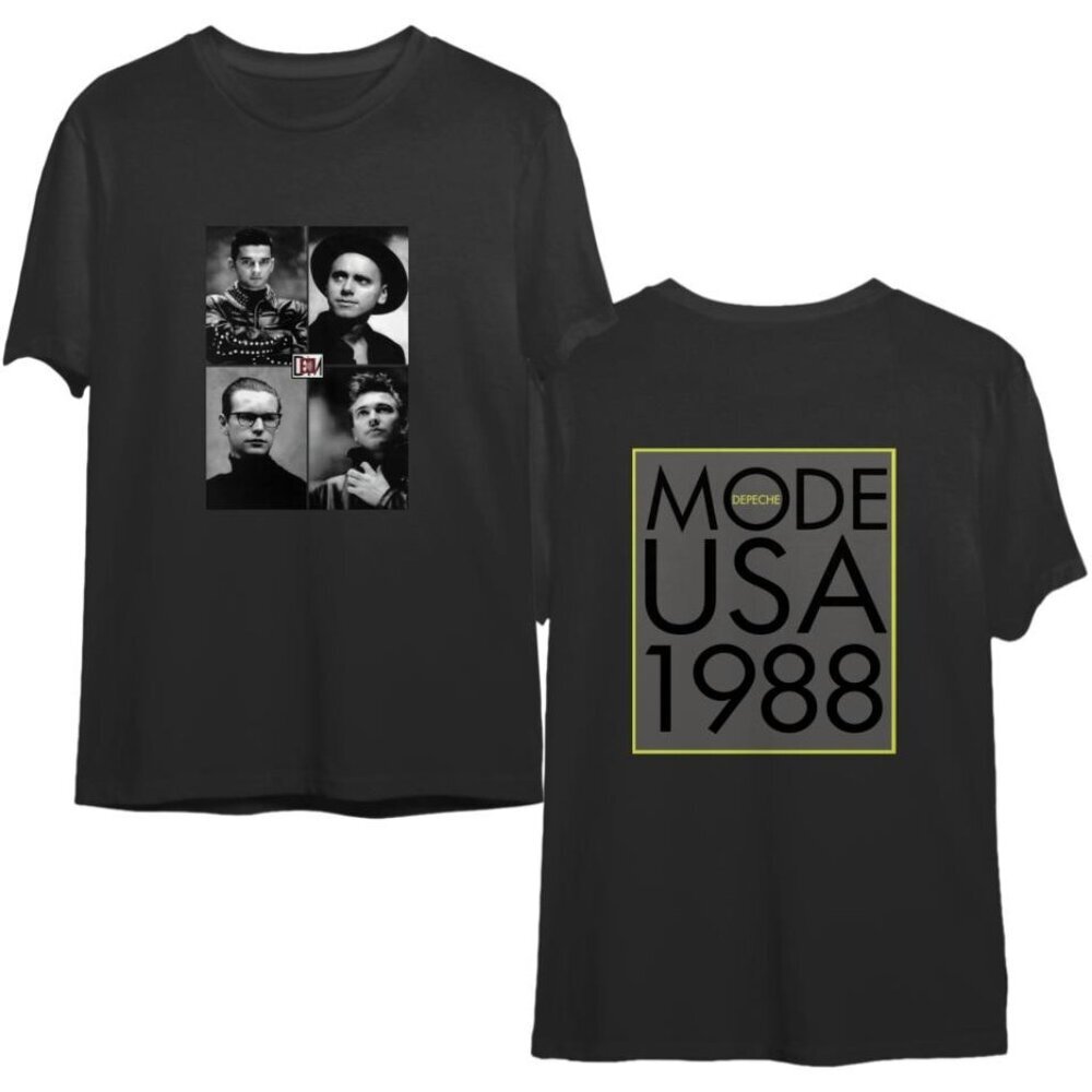 Depeche Mode USA Tour 1988 Concert Music Band Fan Double Sided Graphic T-Shirt05